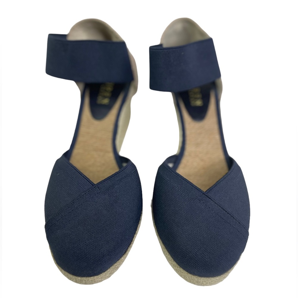 Lauren Ralph Lauren Charla Women’s Navy Blue Espadrille Wedges - Picture 4 of 8
